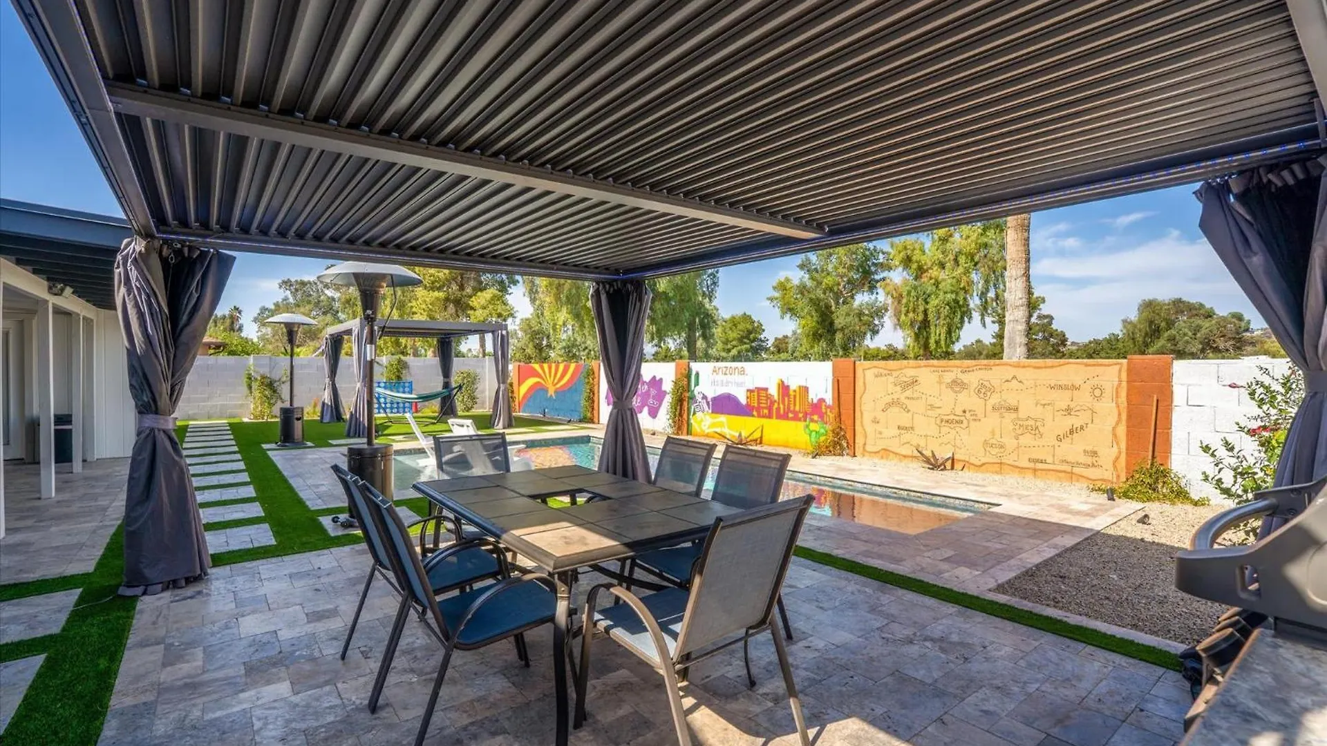 Villa 4 Br-Sleeps 10-Heated Private Pool-Fire Pit-Games Phoenix